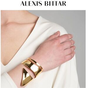 NWT Alexis Bittar Molten Gold Armor Cuff Bracelet